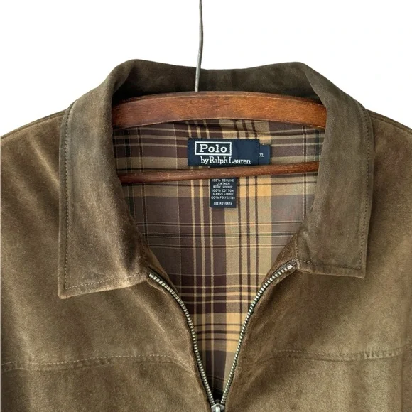 Polo Ralph Lauren Vintage Suede Cotton Lined Leather JacketXL